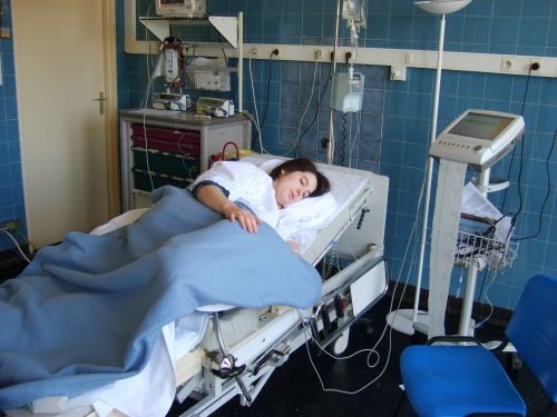 Julie en salle de travail